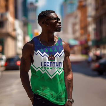 Personalised Lesotho Independence Day Men Tank Top Naha ea Lesotho Proud LT14
