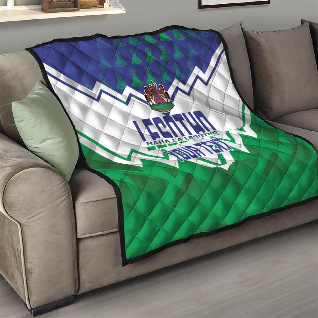 Personalised Lesotho Independence Day Quilt Naha ea Lesotho Proud LT14