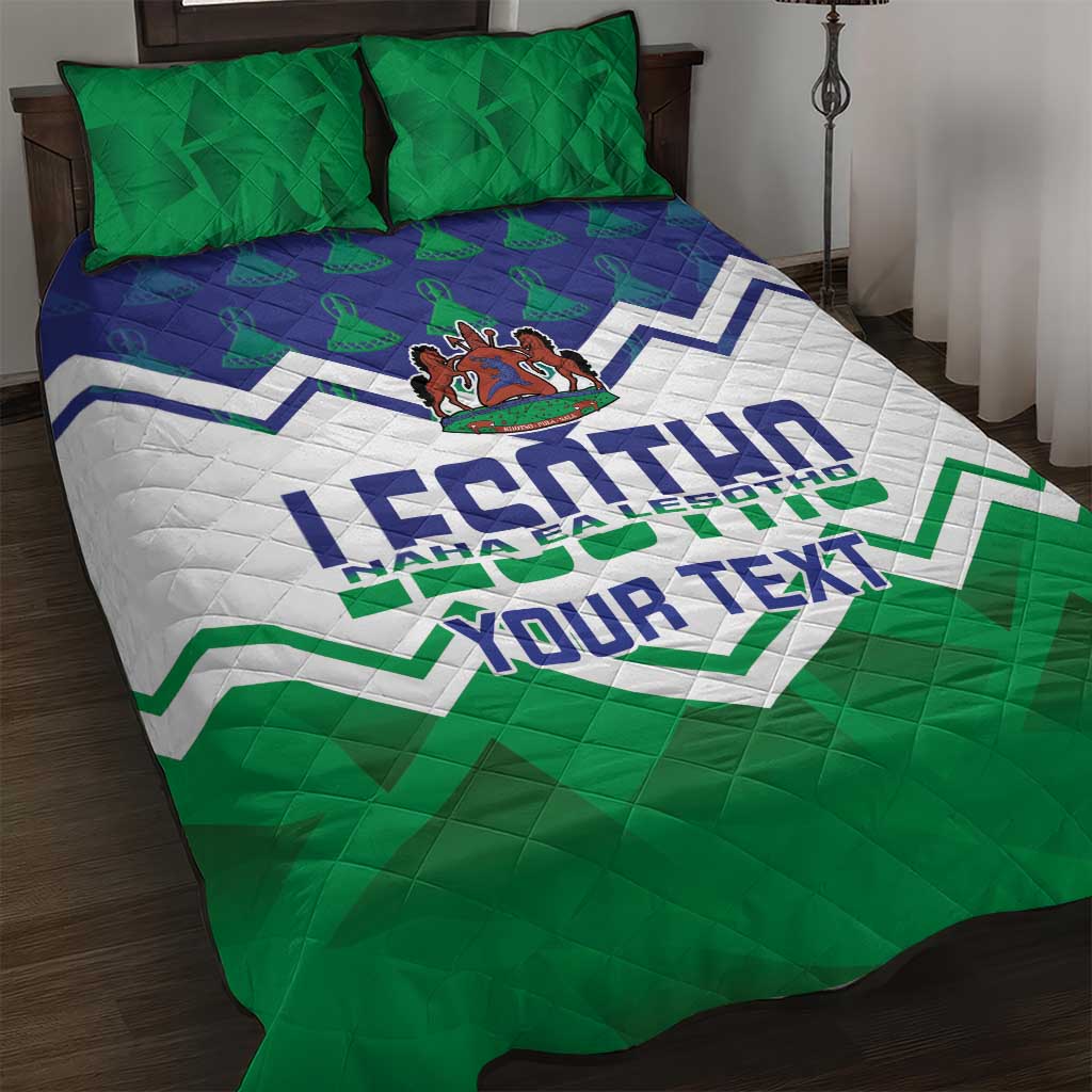 Personalised Lesotho Independence Day Quilt Bed Set Naha ea Lesotho Proud LT14