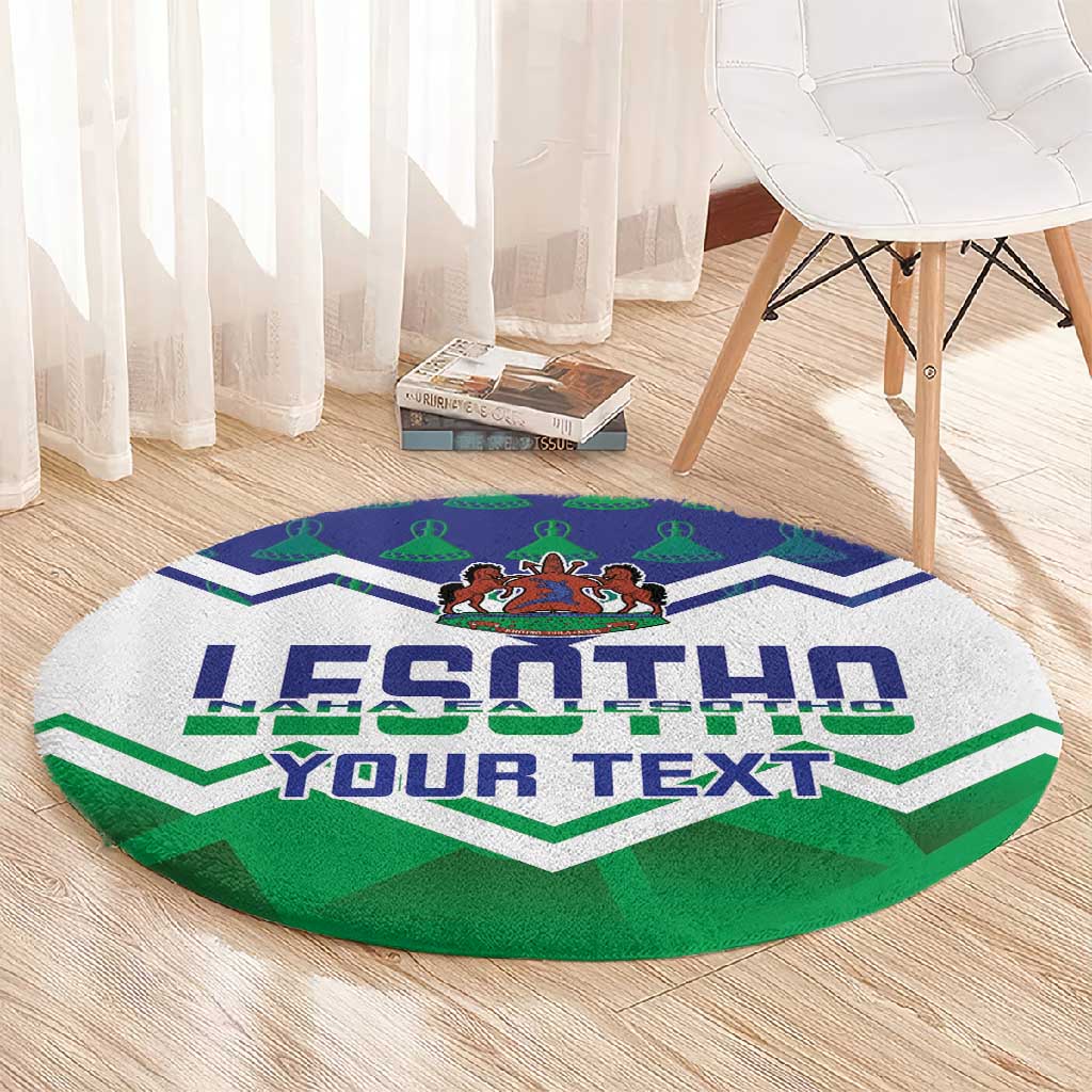 Personalised Lesotho Independence Day Round Carpet Naha ea Lesotho Proud LT14