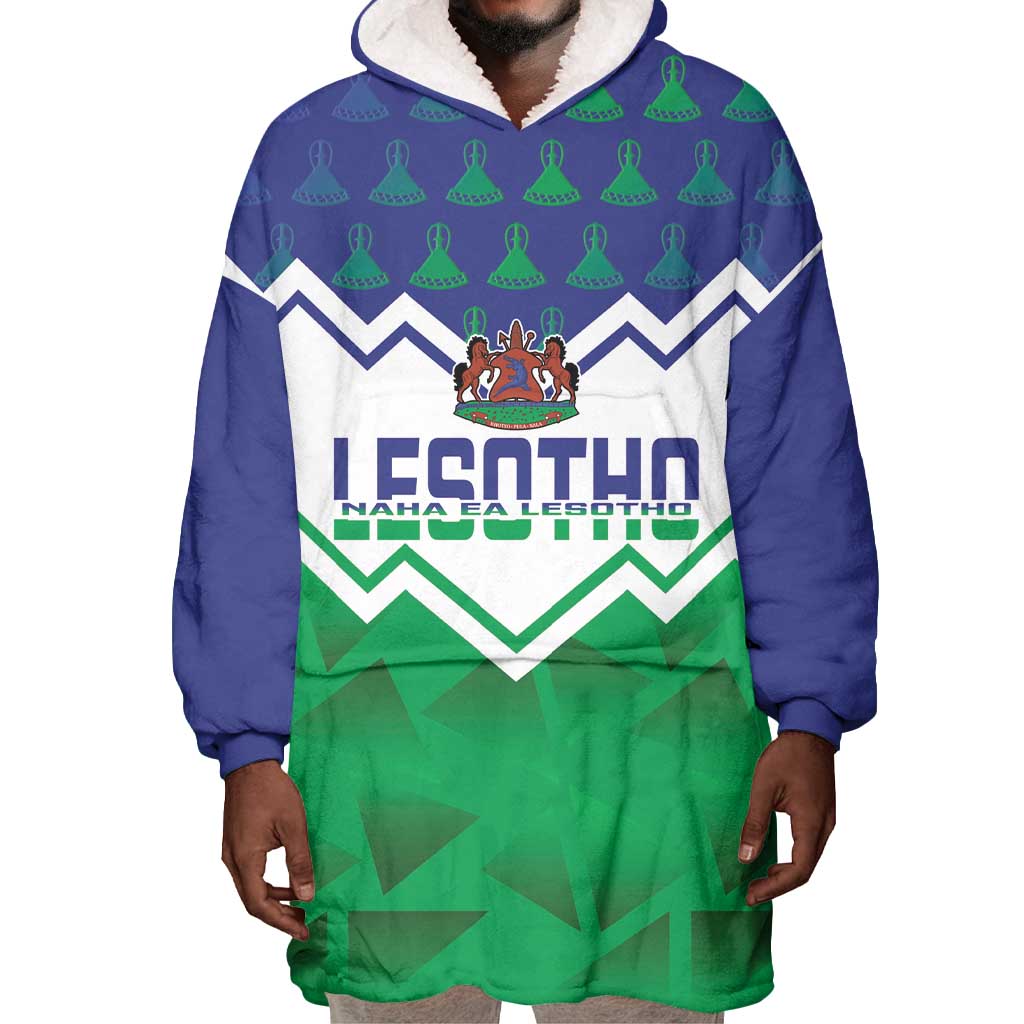 Personalised Lesotho Independence Day Wearable Blanket Hoodie Naha ea Lesotho Proud LT14