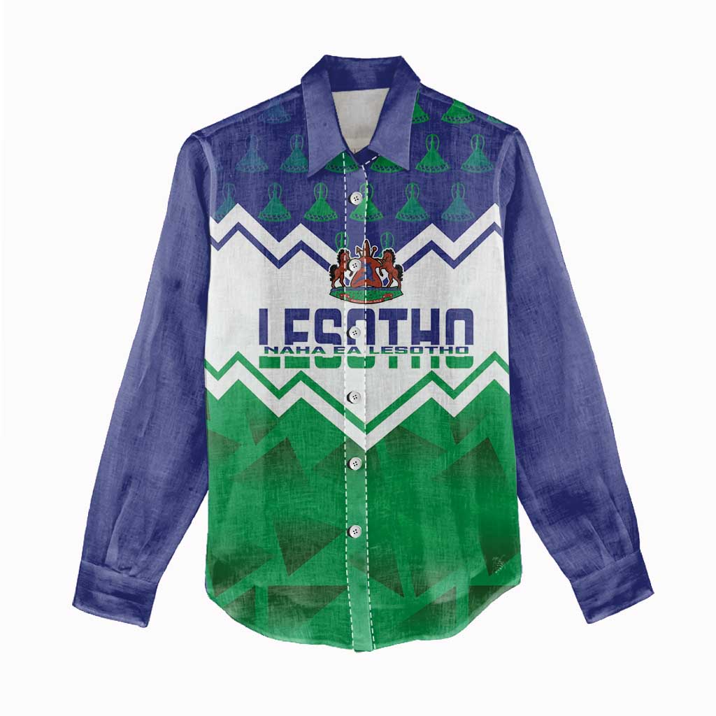 Personalised Lesotho Independence Day Women Casual Shirt Naha ea Lesotho Proud LT14