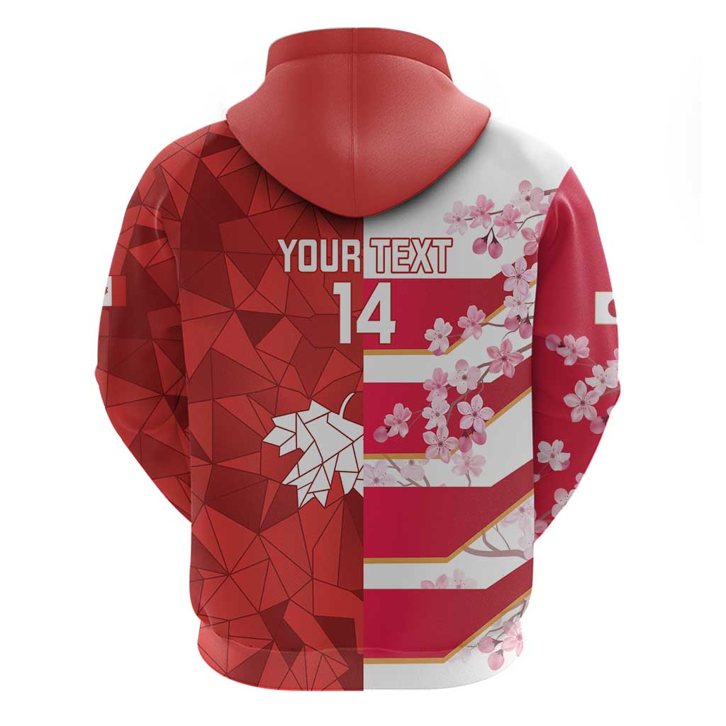 Canada and Japan Rugby Custom Hoodie Canucks Brave Blossoms Together Pacific LT14