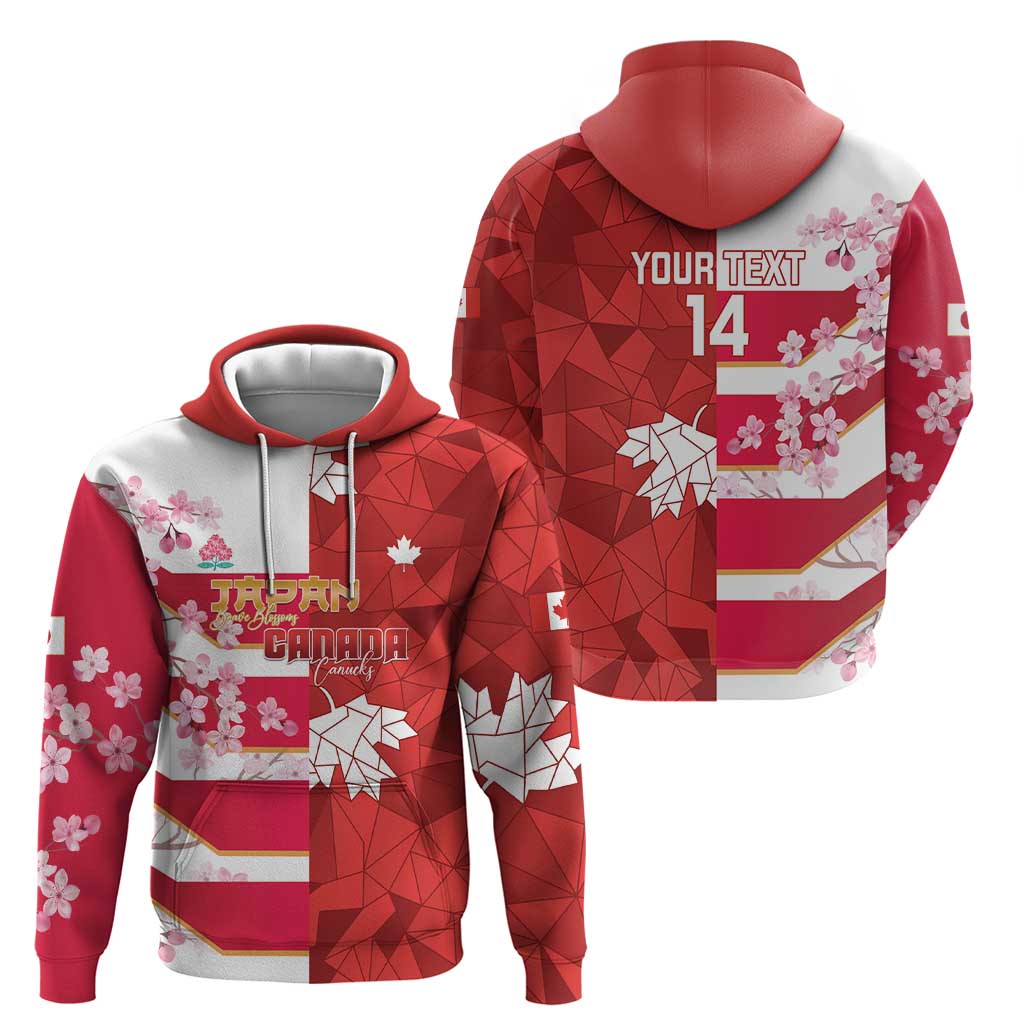 Canada and Japan Rugby Custom Hoodie Canucks Brave Blossoms Together Pacific LT14