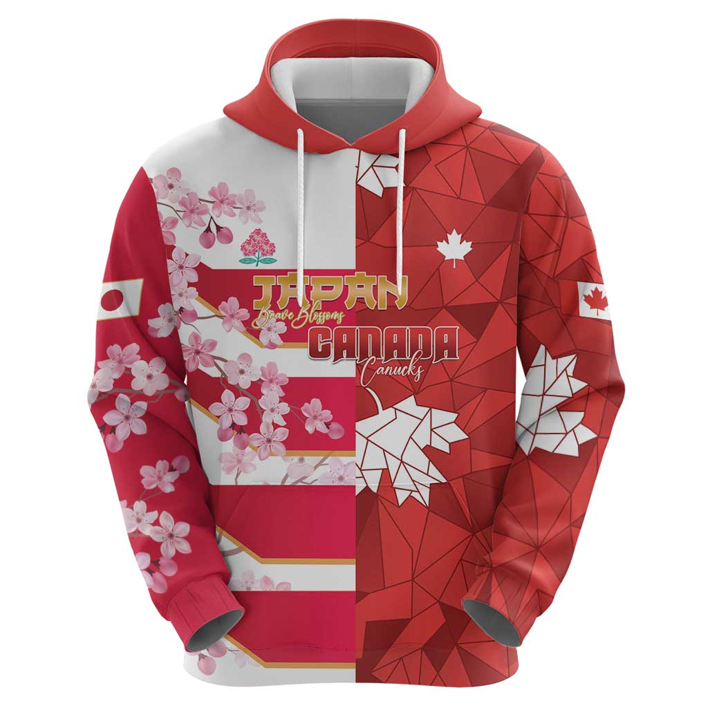 Canada and Japan Rugby Custom Hoodie Canucks Brave Blossoms Together Pacific LT14