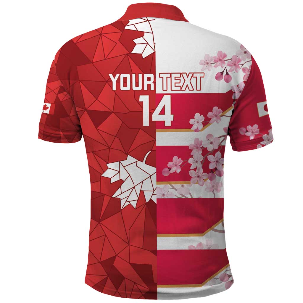 Canada and Japan Rugby Custom Polo Shirt Canucks Brave Blossoms Together Pacific LT14