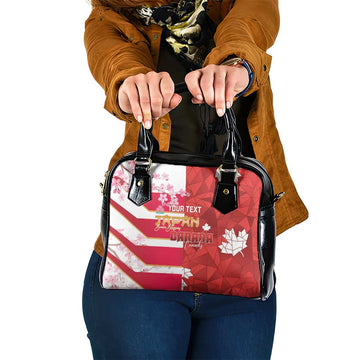 Canada and Japan Rugby Custom Shoulder Handbag Canucks Brave Blossoms Together Pacific LT14