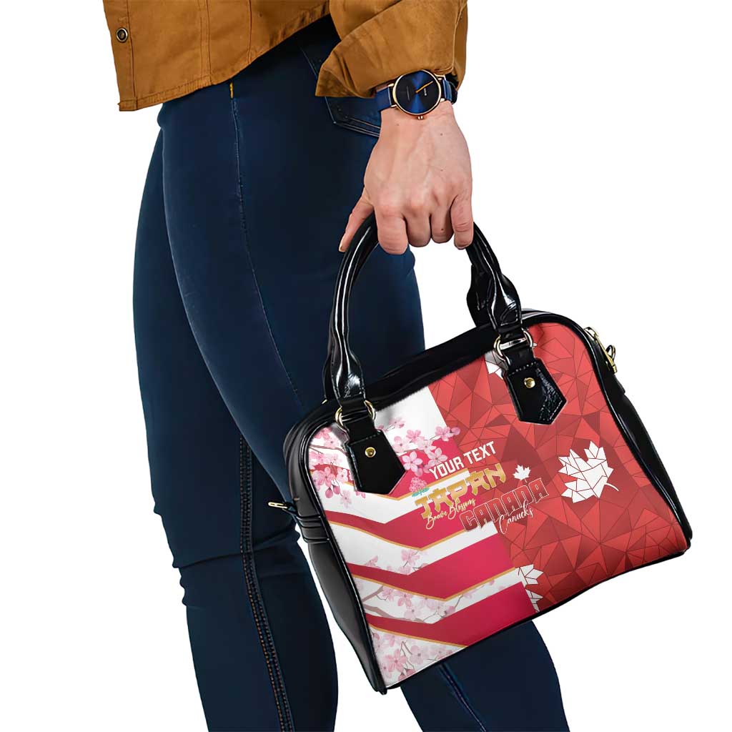 Canada and Japan Rugby Custom Shoulder Handbag Canucks Brave Blossoms Together Pacific LT14