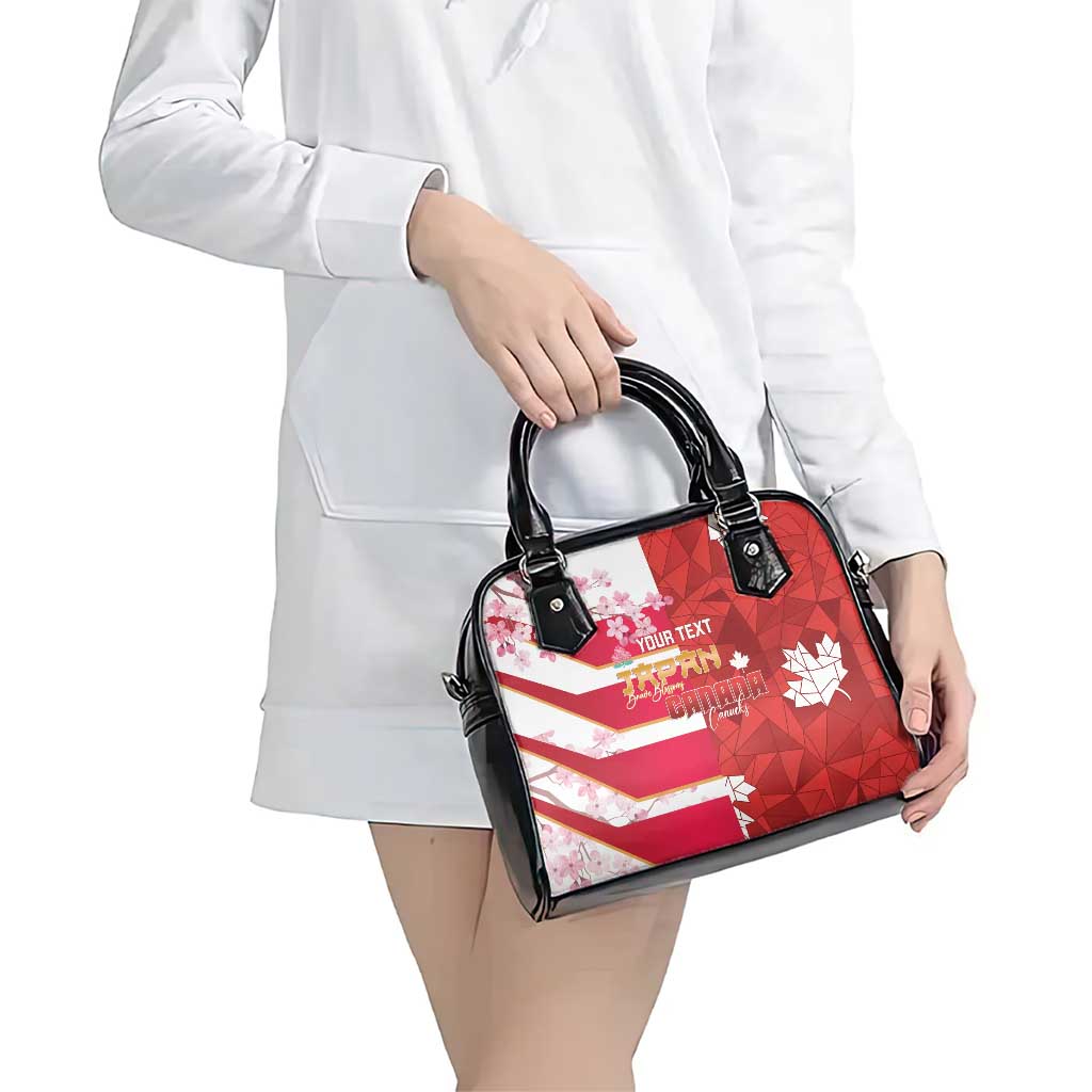 Canada and Japan Rugby Custom Shoulder Handbag Canucks Brave Blossoms Together Pacific LT14