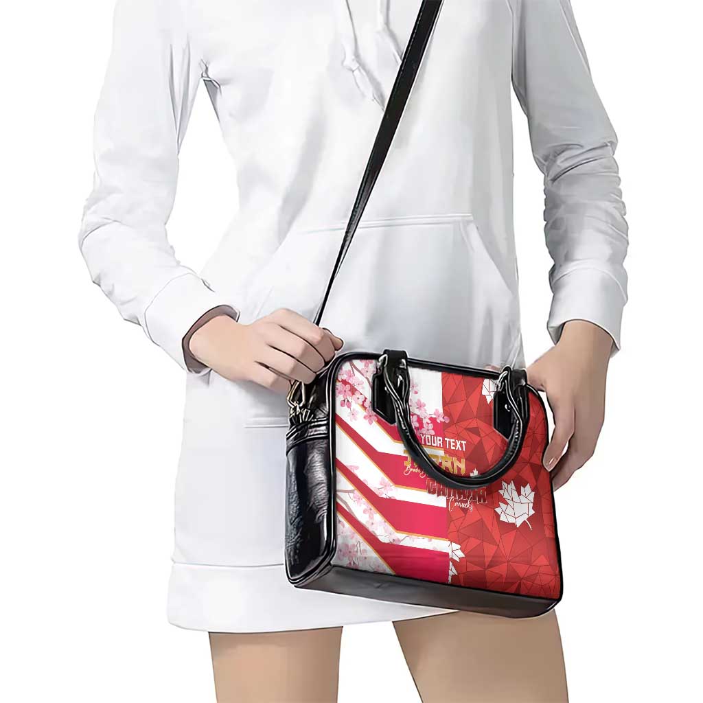Canada and Japan Rugby Custom Shoulder Handbag Canucks Brave Blossoms Together Pacific LT14