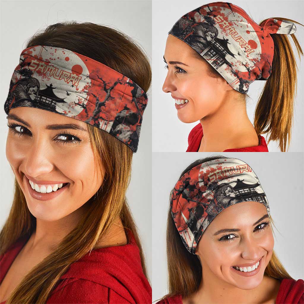 Samurai Warrior Japan Neck Gaiter Red-blossomed Tree Classic Japanese Stylized LT14