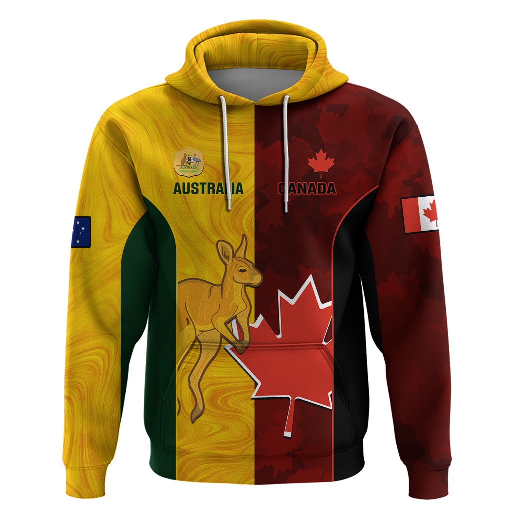 Australia And Canada Soccer Hoodie Matildas Combine Canucks Together LT14