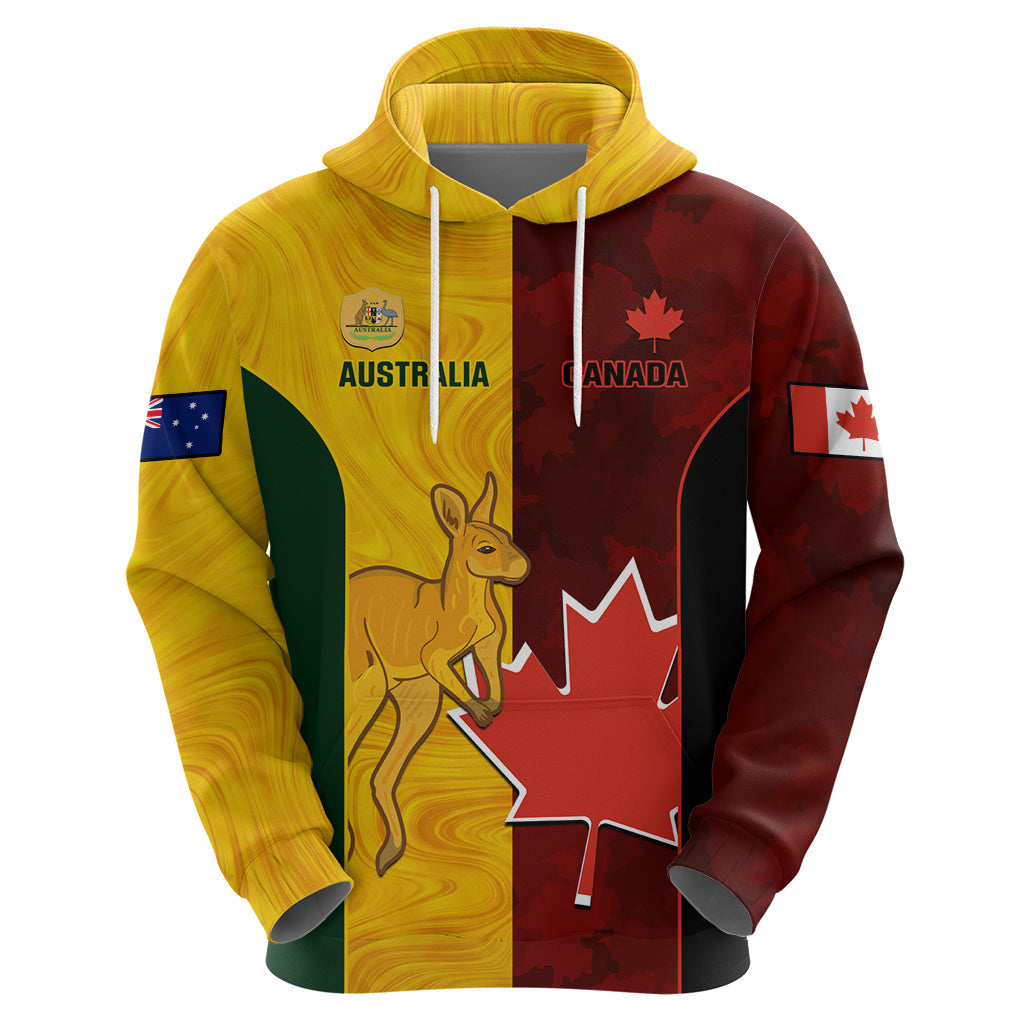 Australia And Canada Soccer Hoodie Matildas Combine Canucks Together LT14