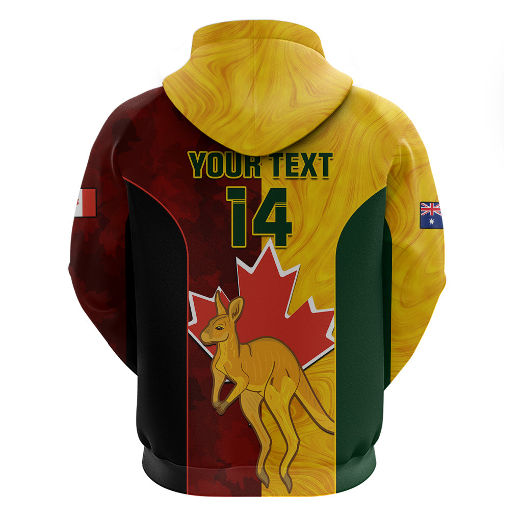 Custom Australia And Canada Soccer Hoodie Matildas Combine Canucks Together LT14