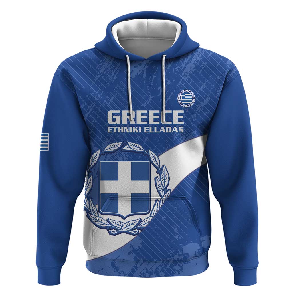 Custom Greece Football Hoodie Ethniki Elladas - Blue Version LT14