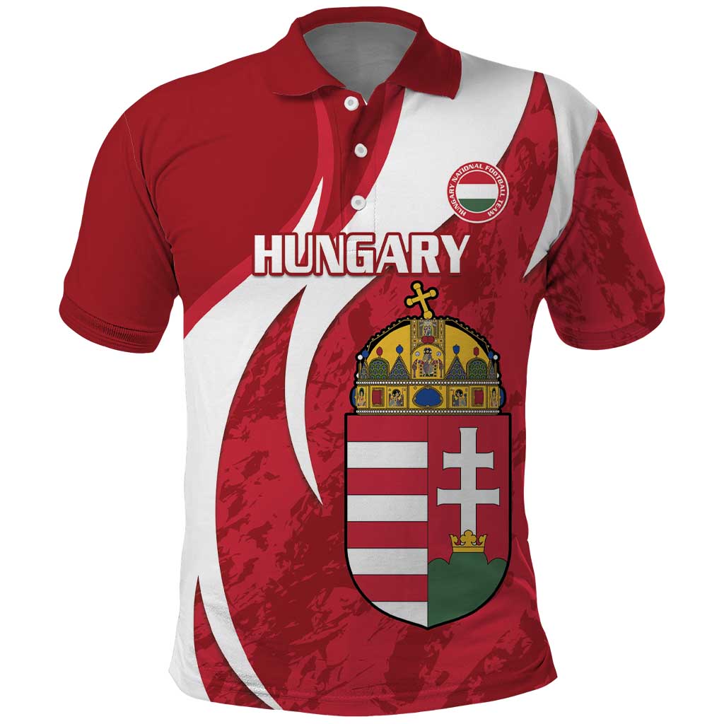 Custom Hungary Football Polo Shirt Go Magyarok - Curves Style LT14