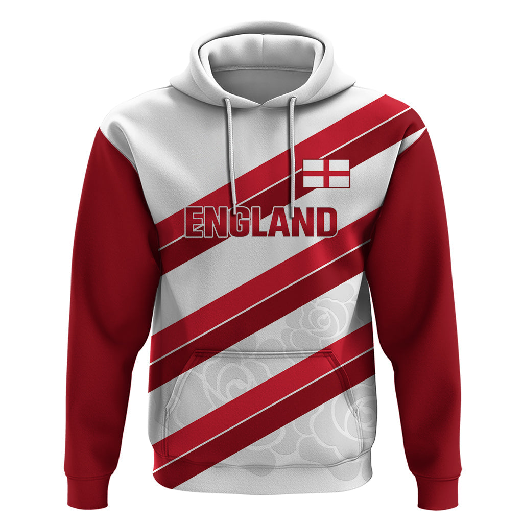 Custom England Rugby Hoodie 2024 Go Champions Red Rose Sporty Version LT14