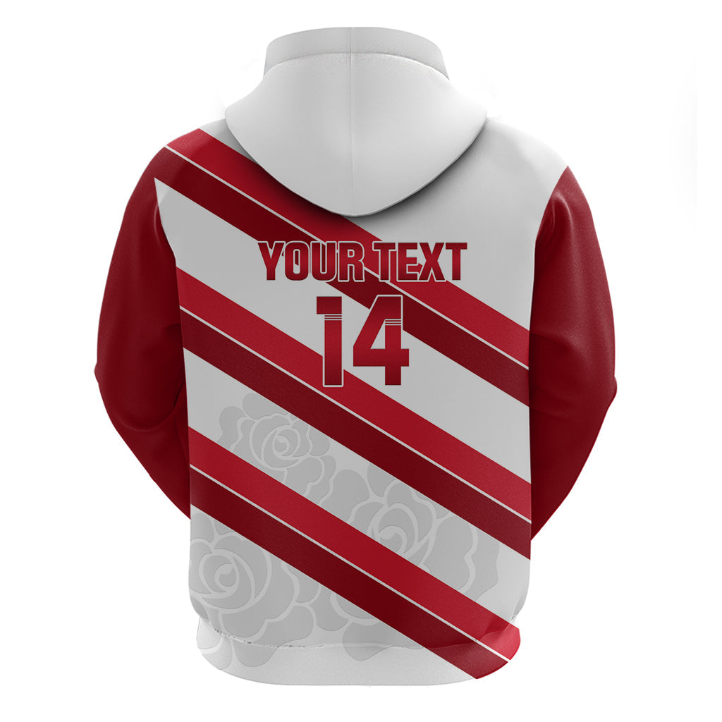 Custom England Rugby Hoodie 2024 Go Champions Red Rose Sporty Version LT14