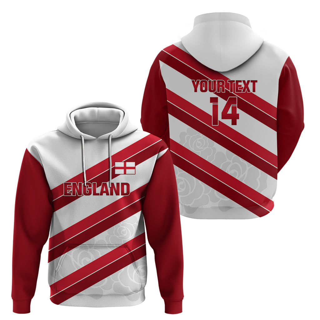 Custom England Rugby Hoodie 2024 Go Champions Red Rose Sporty Version LT14