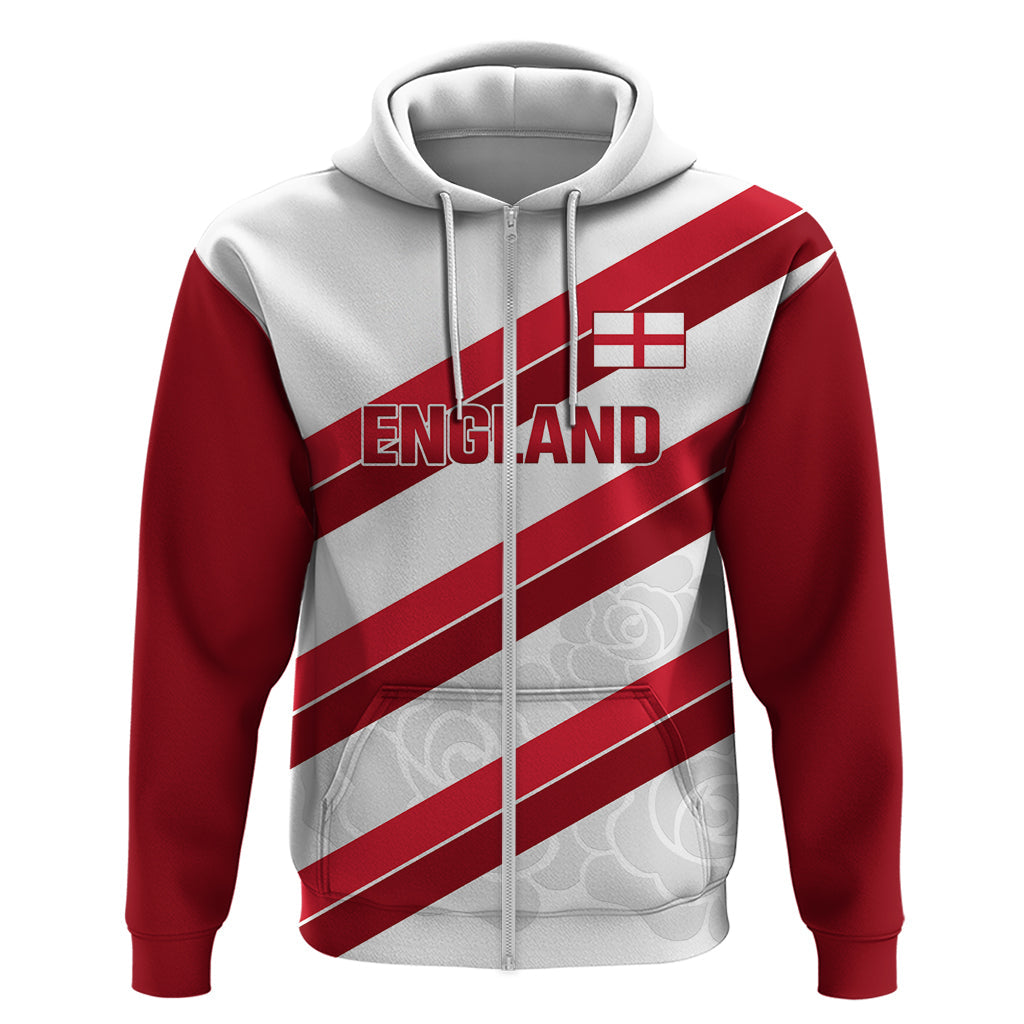 Custom England Rugby Hoodie 2024 Go Champions Red Rose Sporty Version LT14