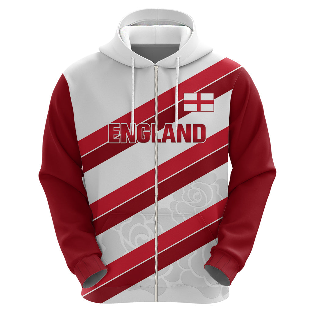 Custom England Rugby Hoodie 2024 Go Champions Red Rose Sporty Version LT14