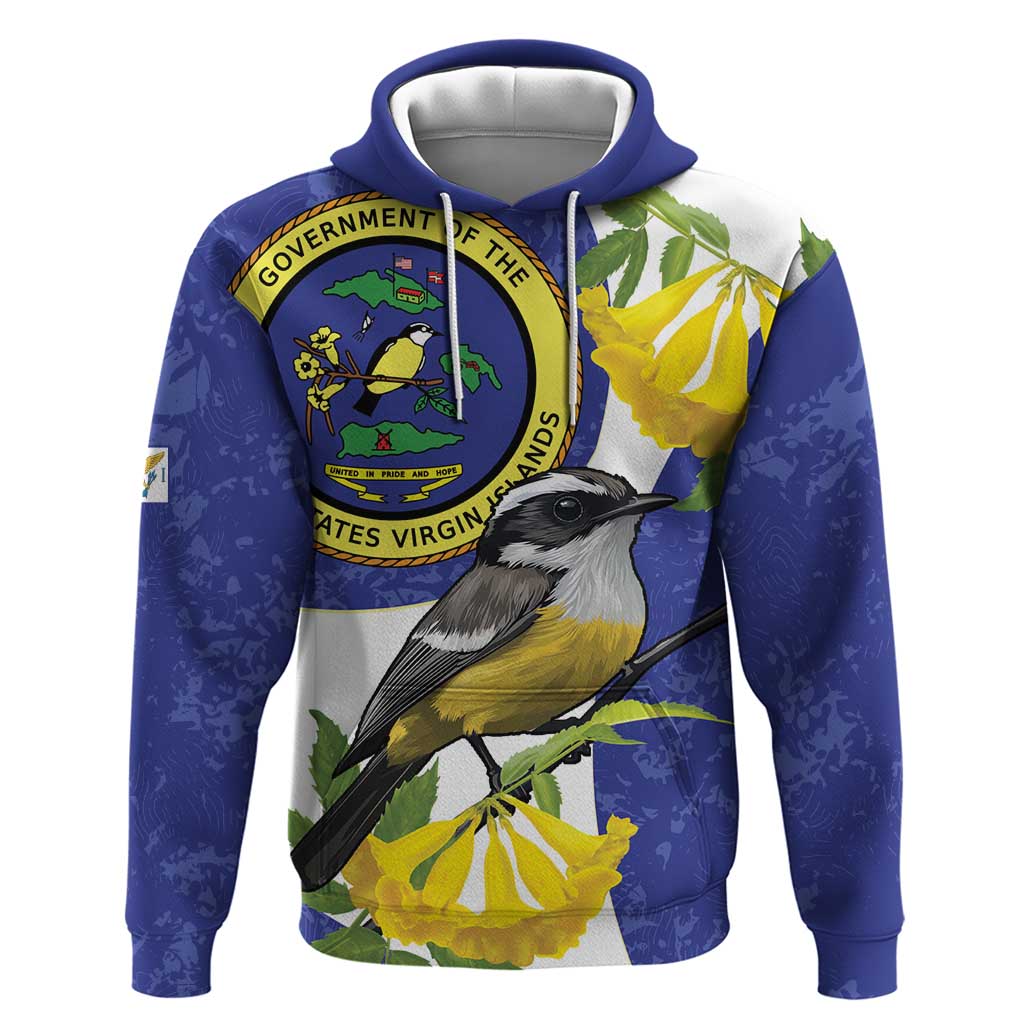US Virgin Islands Hoodie Bananaquit Bird Mix Ginger Thomas Flower LT14