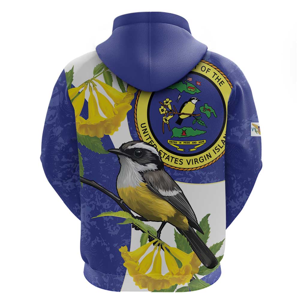 US Virgin Islands Hoodie Bananaquit Bird Mix Ginger Thomas Flower LT14