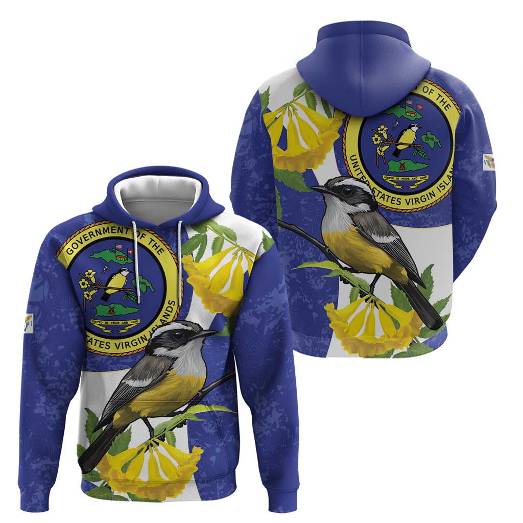 US Virgin Islands Hoodie Bananaquit Bird Mix Ginger Thomas Flower LT14