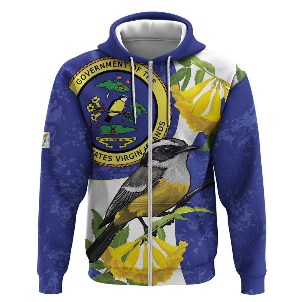 US Virgin Islands Hoodie Bananaquit Bird Mix Ginger Thomas Flower LT14