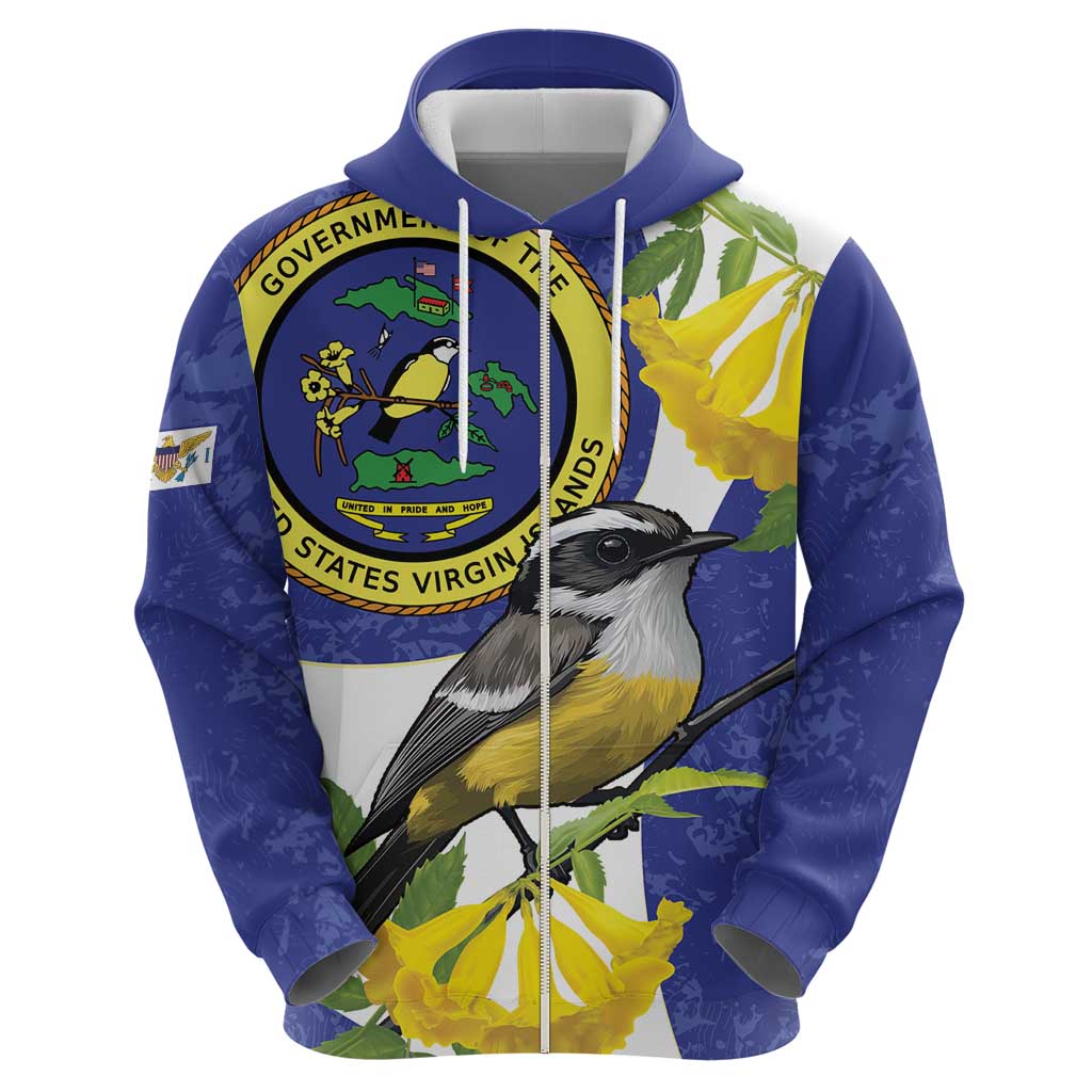 US Virgin Islands Hoodie Bananaquit Bird Mix Ginger Thomas Flower LT14