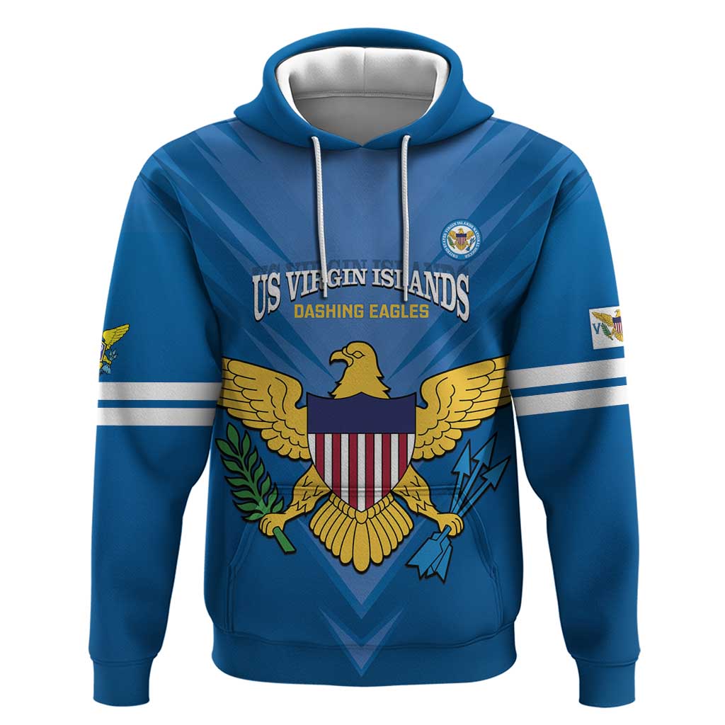 Custom US Virgin Islands Soccer Hoodie Go Dashing Eagles Sporty Style LT14
