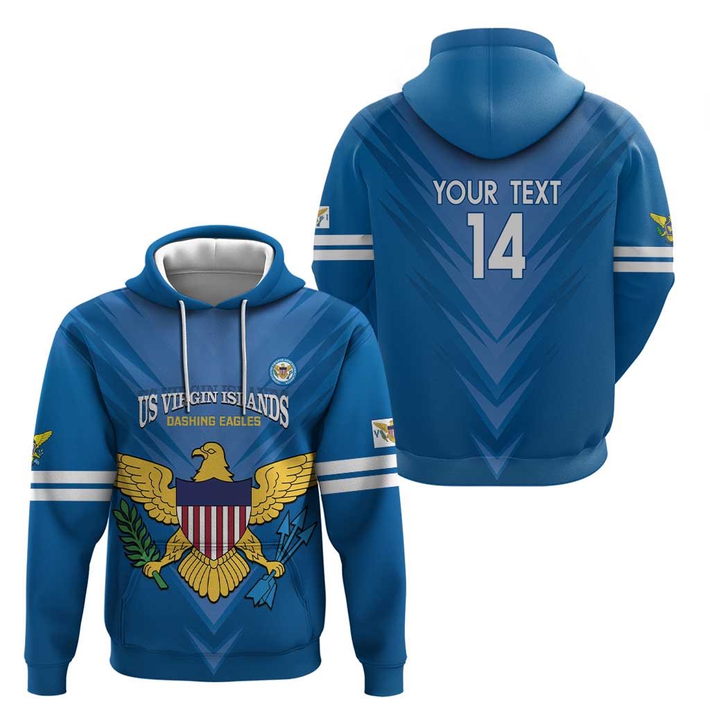 Custom US Virgin Islands Soccer Hoodie Go Dashing Eagles Sporty Style LT14