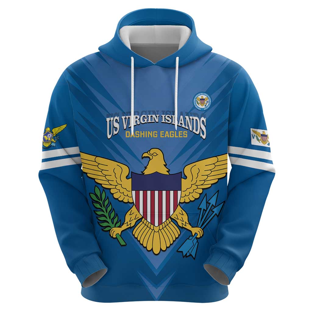 Custom US Virgin Islands Soccer Hoodie Go Dashing Eagles Sporty Style LT14
