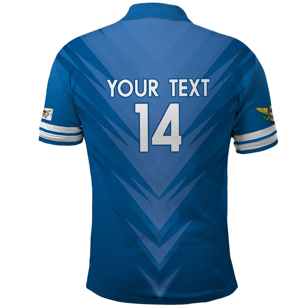Custom US Virgin Islands Soccer Polo Shirt Go Dashing Eagles Sporty Style LT14