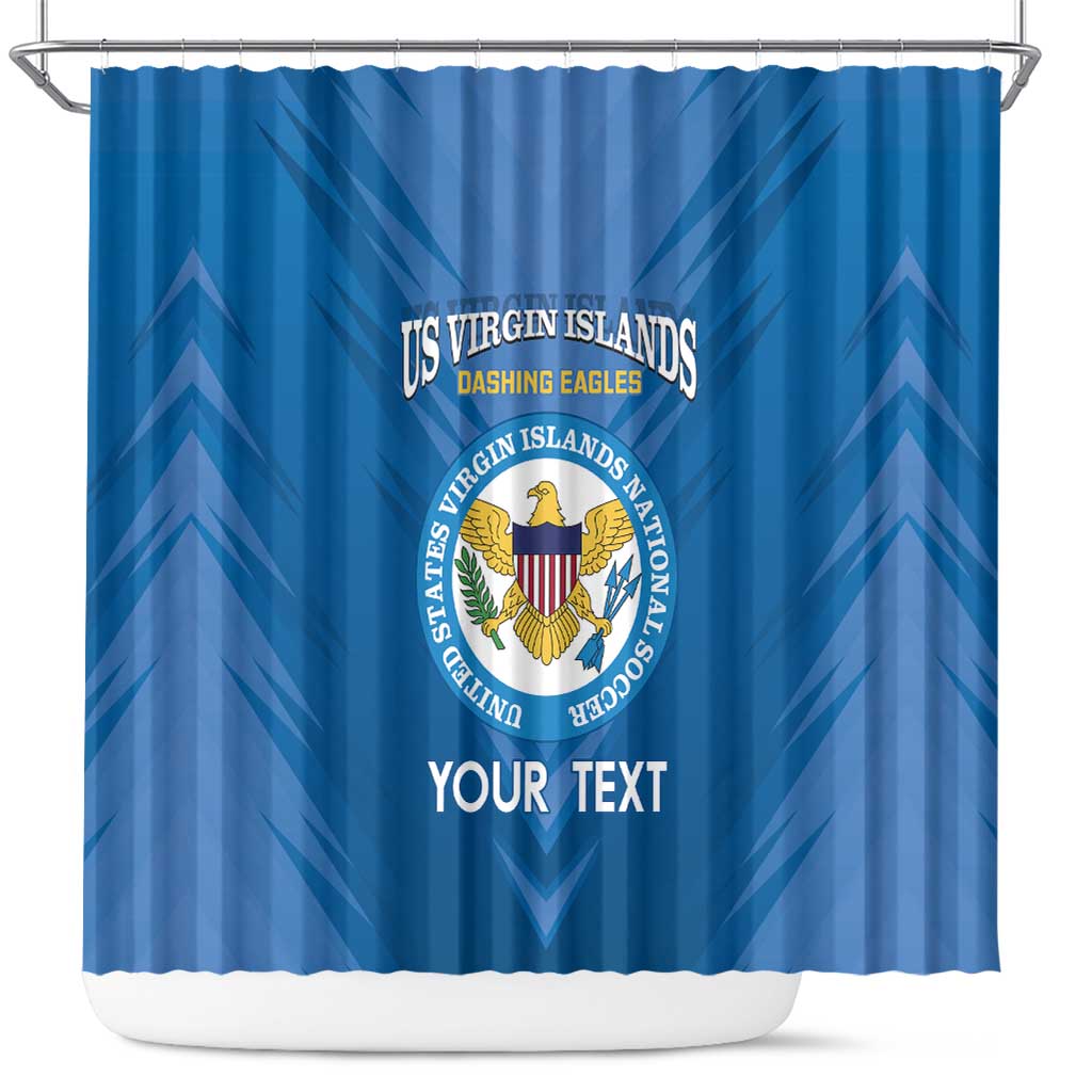 Custom US Virgin Islands Soccer Shower Curtain Go Dashing Eagles Sporty Style LT14