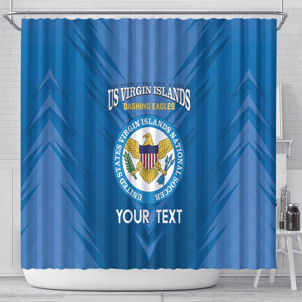 Custom US Virgin Islands Soccer Shower Curtain Go Dashing Eagles Sporty Style LT14
