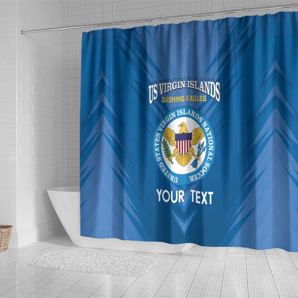 Custom US Virgin Islands Soccer Shower Curtain Go Dashing Eagles Sporty Style LT14