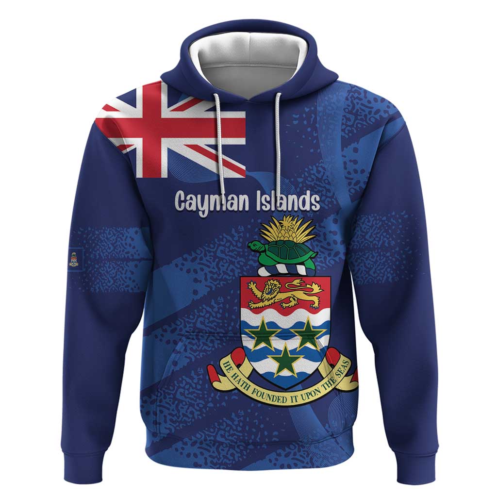 Personalised Cayman Islands Hoodie Coat Of Arms Grunge Style LT14