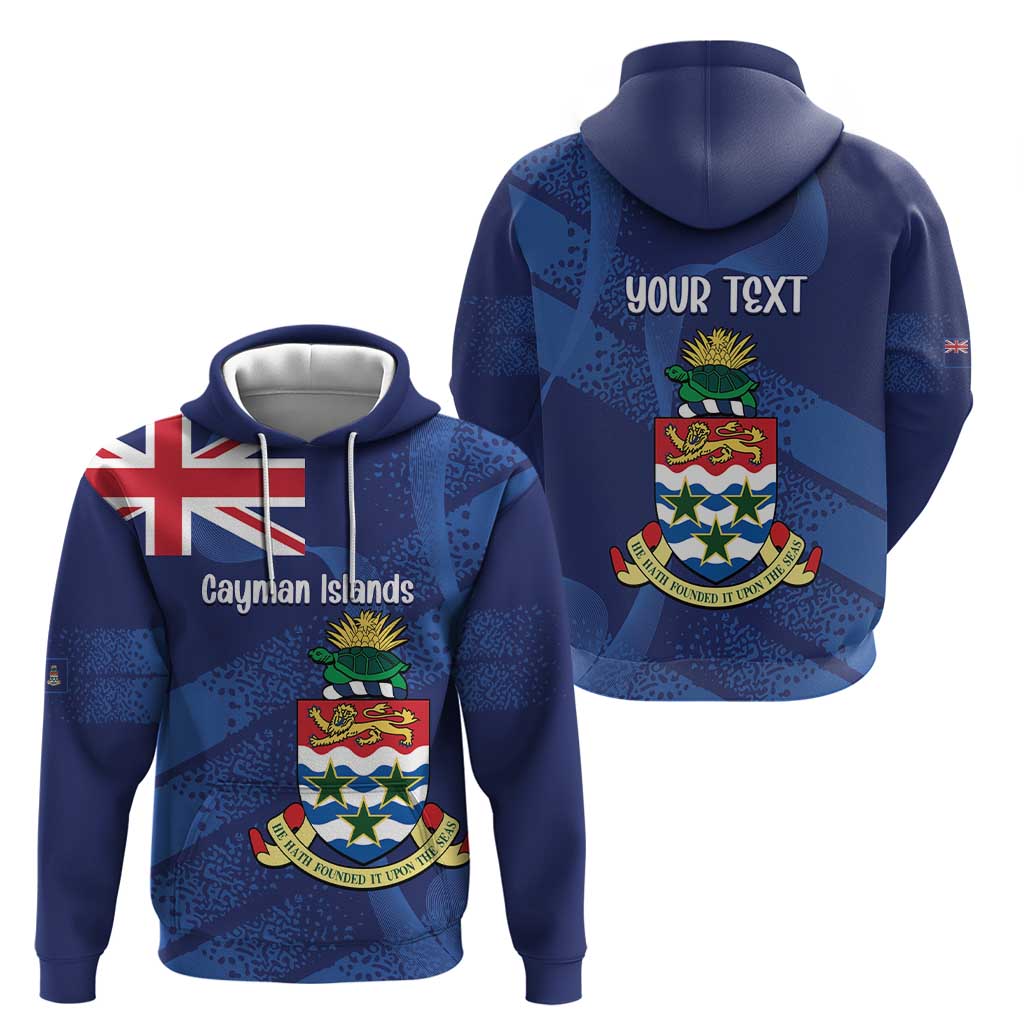 Personalised Cayman Islands Hoodie Coat Of Arms Grunge Style LT14