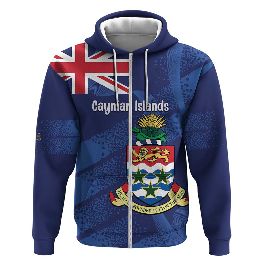 Personalised Cayman Islands Hoodie Coat Of Arms Grunge Style LT14