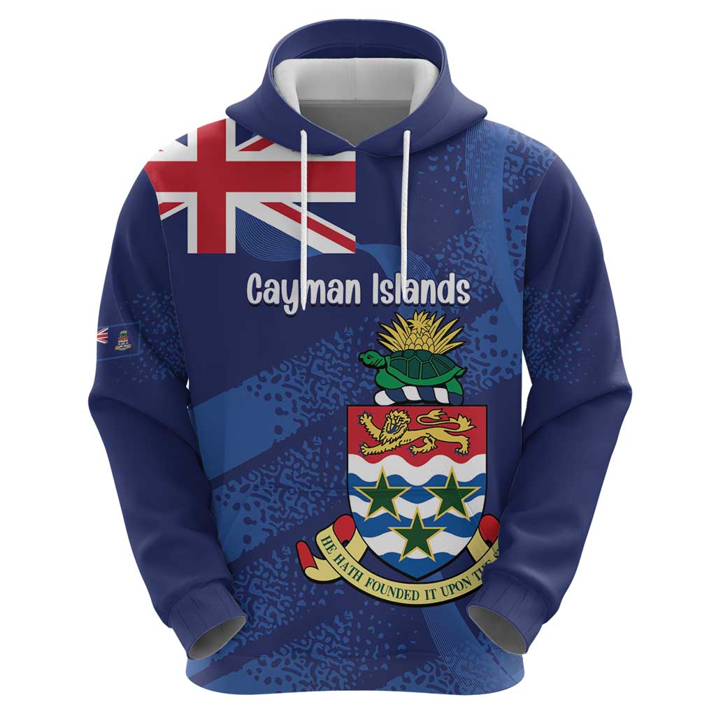 Personalised Cayman Islands Hoodie Coat Of Arms Grunge Style LT14