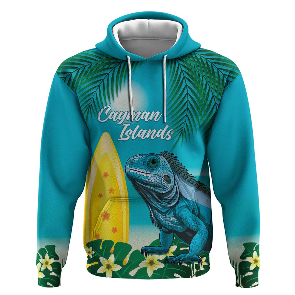 Blue Iguana Cayman Islands Hoodie Turquoise Tropical Vibes LT14