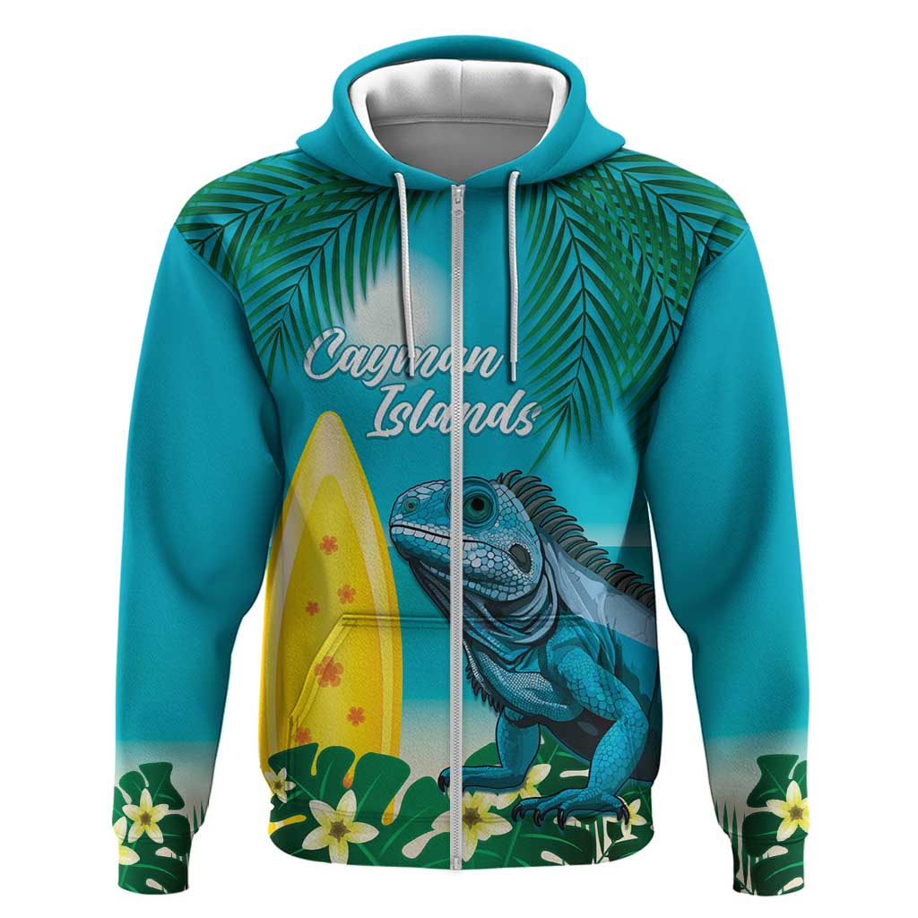Blue Iguana Cayman Islands Hoodie Turquoise Tropical Vibes LT14