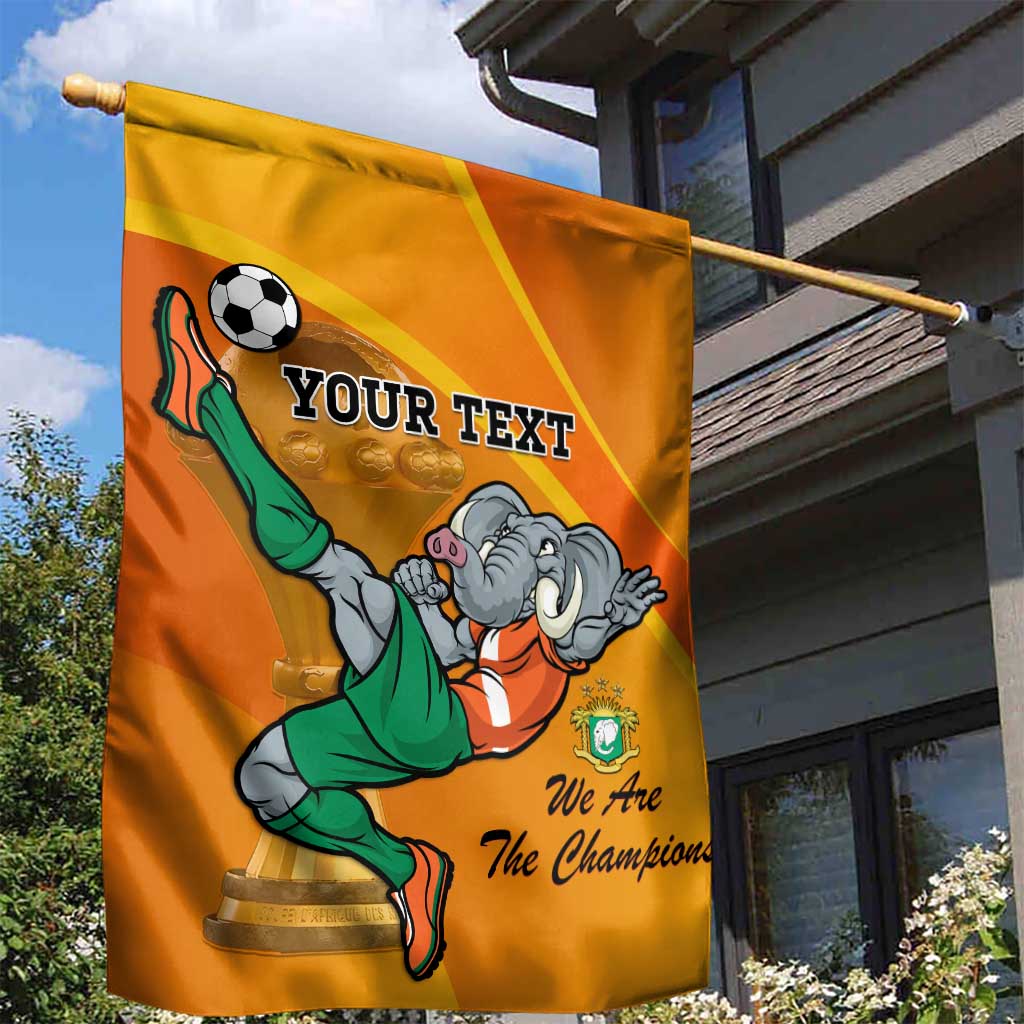 Custom Ivory Coast Football Garden Flag 2024 Mascot With Champions Trophy LT14
