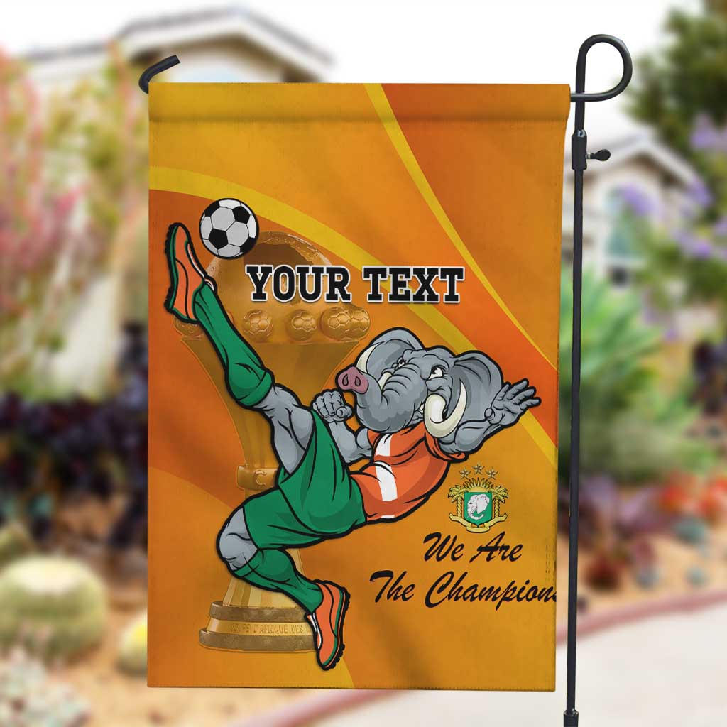 Custom Ivory Coast Football Garden Flag 2024 Mascot With Champions Trophy LT14