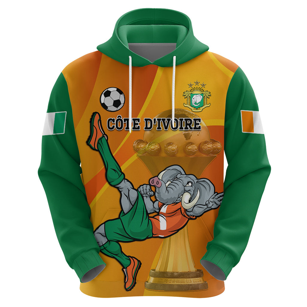 Custom Ivory Coast Football Hoodie 2024 Mascot With Champions Trophy LT14