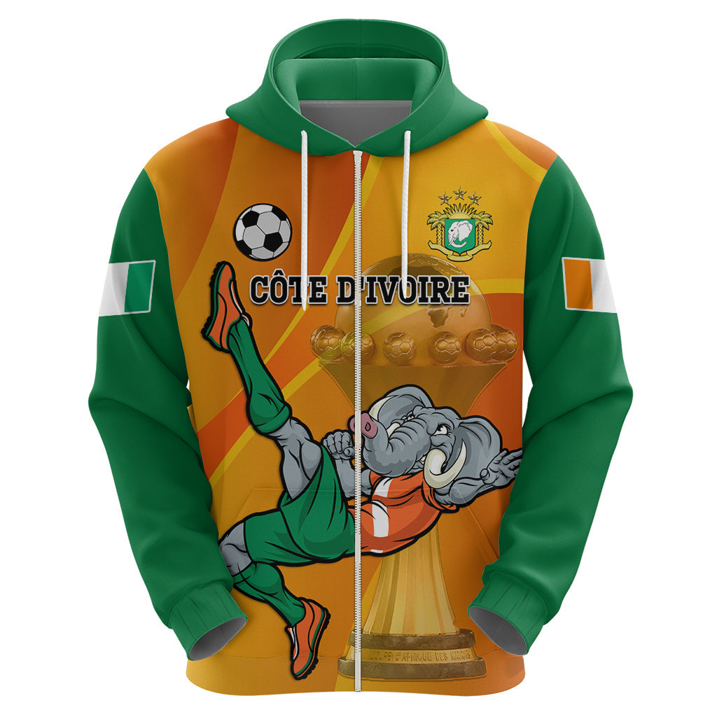 Custom Ivory Coast Football Hoodie 2024 Mascot With Champions Trophy LT14