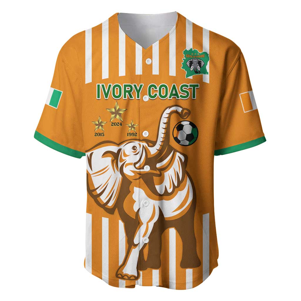Custom Ivory Coast Football Baseball Jersey Les Elephants 3rd Champions Proud LT14