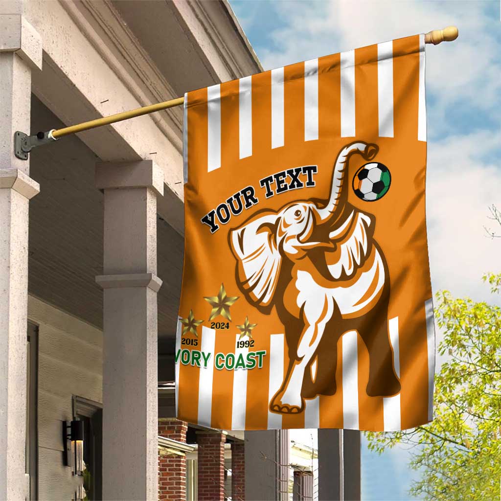 Custom Ivory Coast Football Garden Flag Les Elephants 3rd Champions Proud LT14