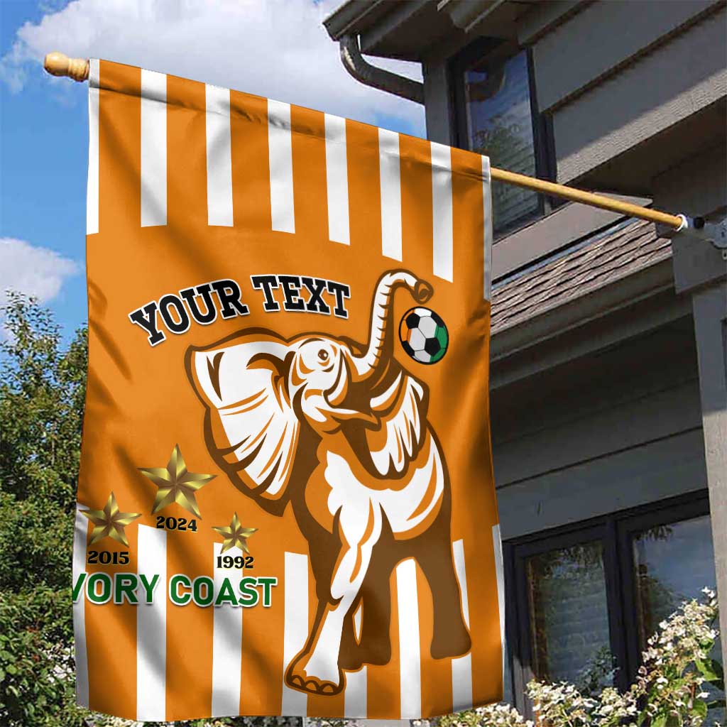 Custom Ivory Coast Football Garden Flag Les Elephants 3rd Champions Proud LT14